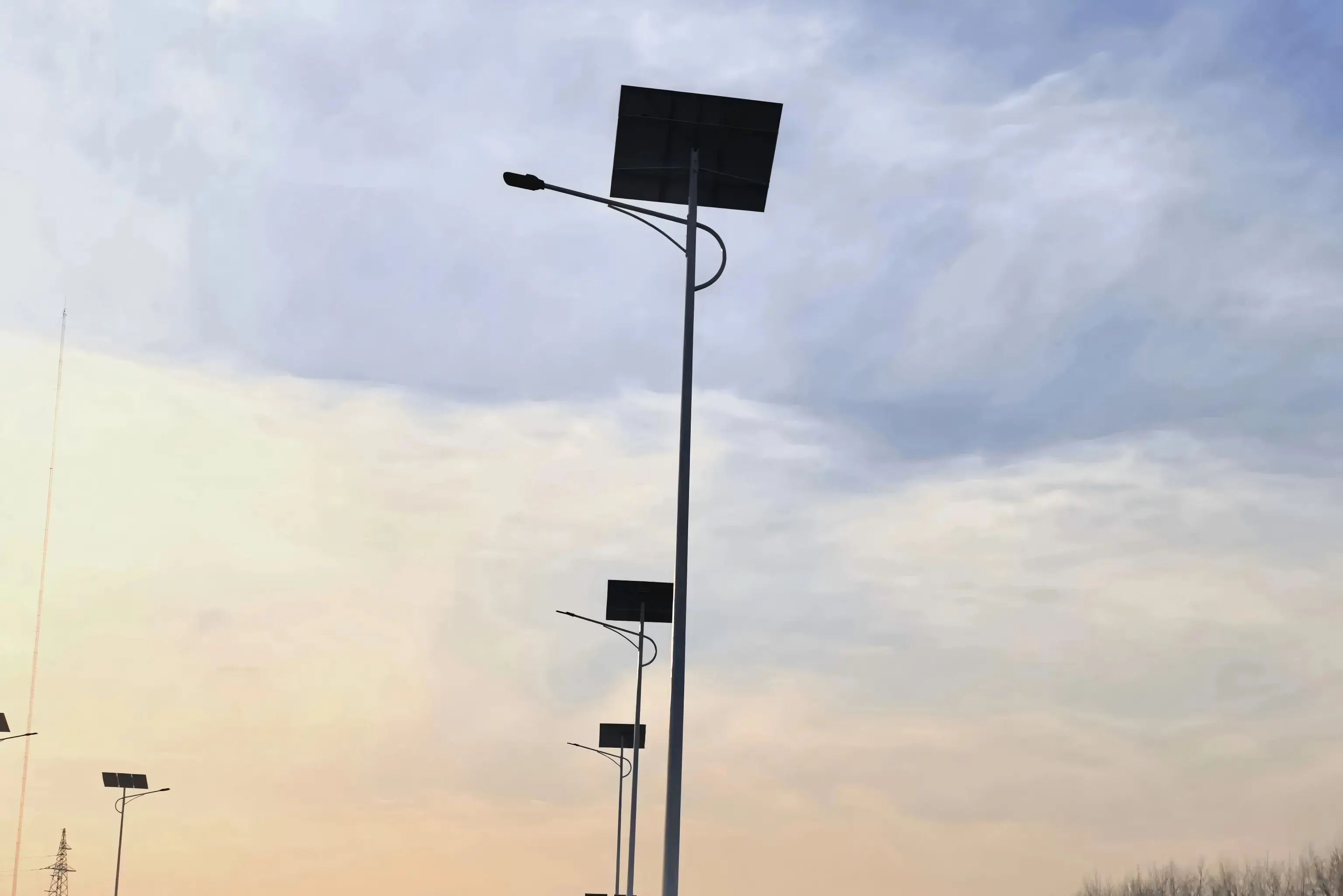 Split Solar Street Light-projekt på Xiangyang Highway